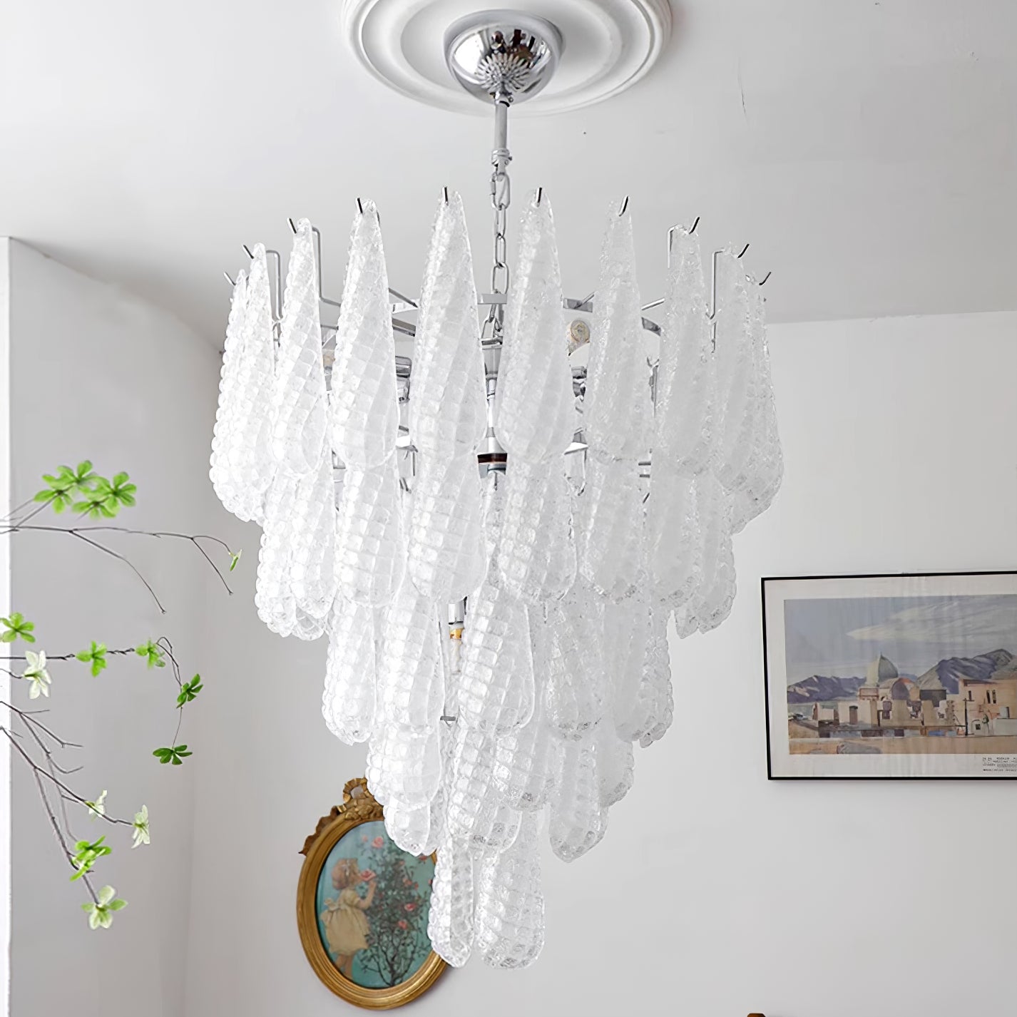 Frosted Veil Snowfall Chandelier