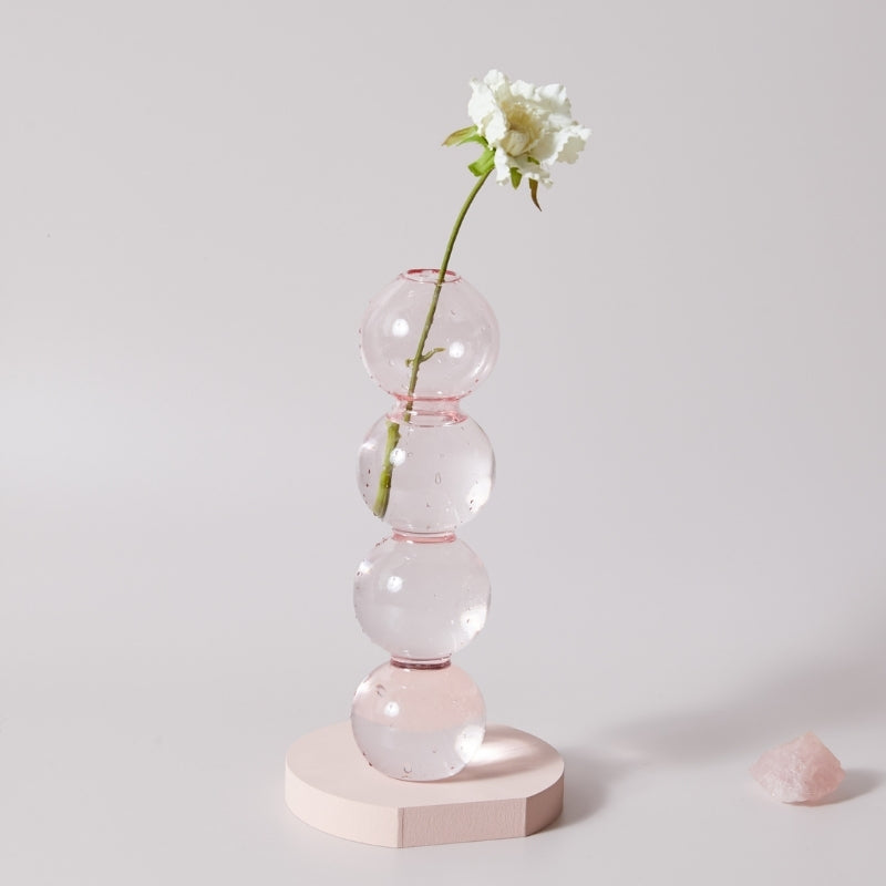 Sakura Rosa Glass Taper Lysestake & Vaser