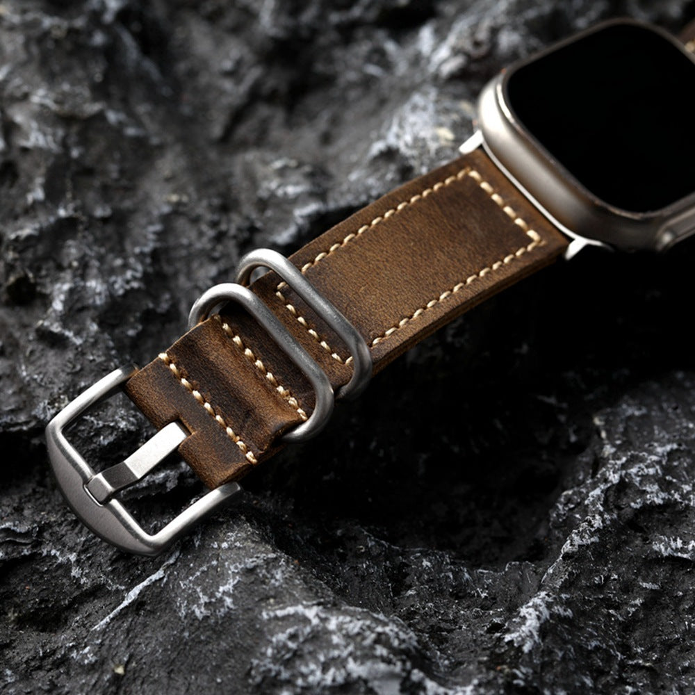 Vintage  Handmade Leather strap For Apple Watch