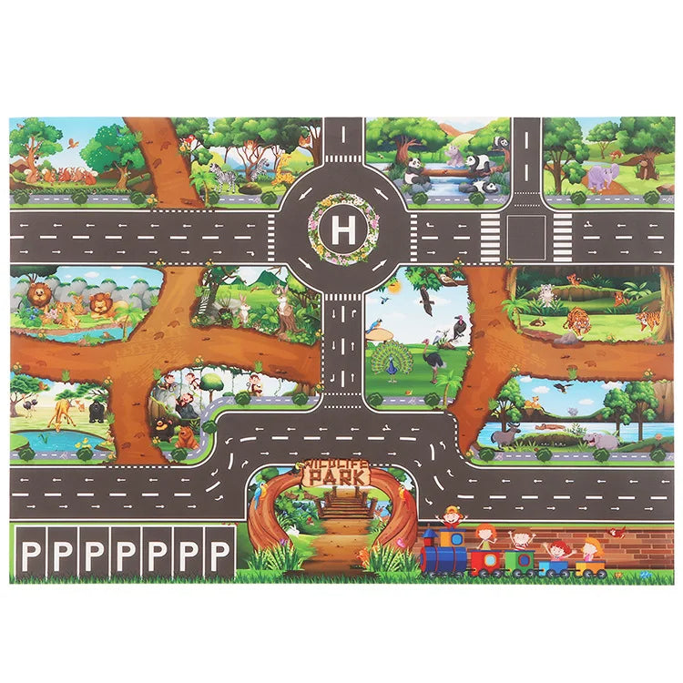 Auto-Abenteuer – Magic City Playmat™ – Spielmatte für Stadtautos