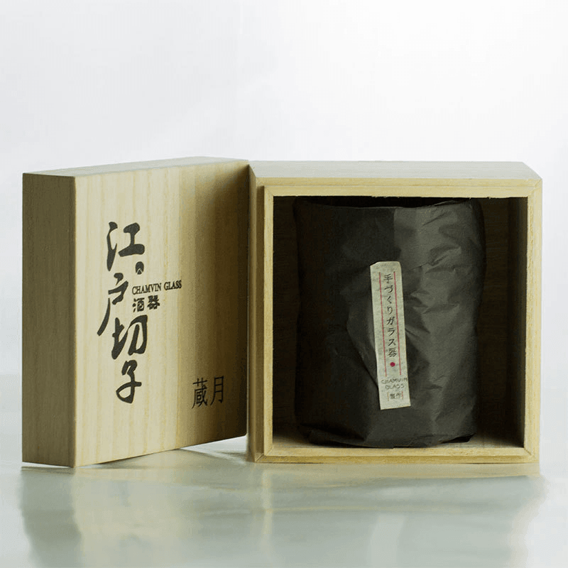 Bicchiere da whisky Chamvin Edo Kiriko realizzato a mano in Giappone