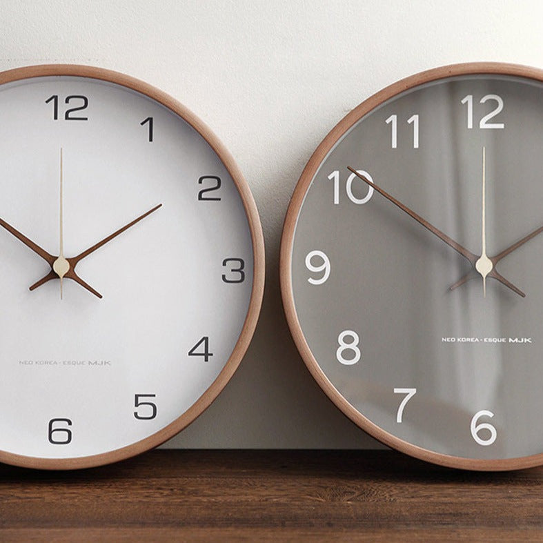 Reloj analógico de madera con decoración de pared para el hogar