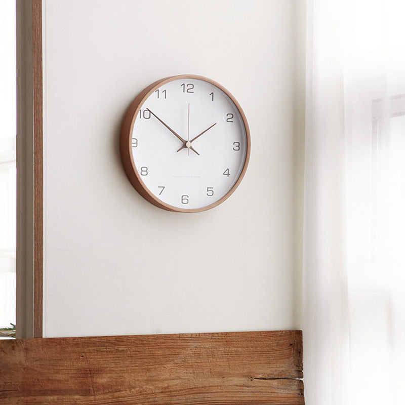 Reloj analógico de madera con decoración de pared para el hogar