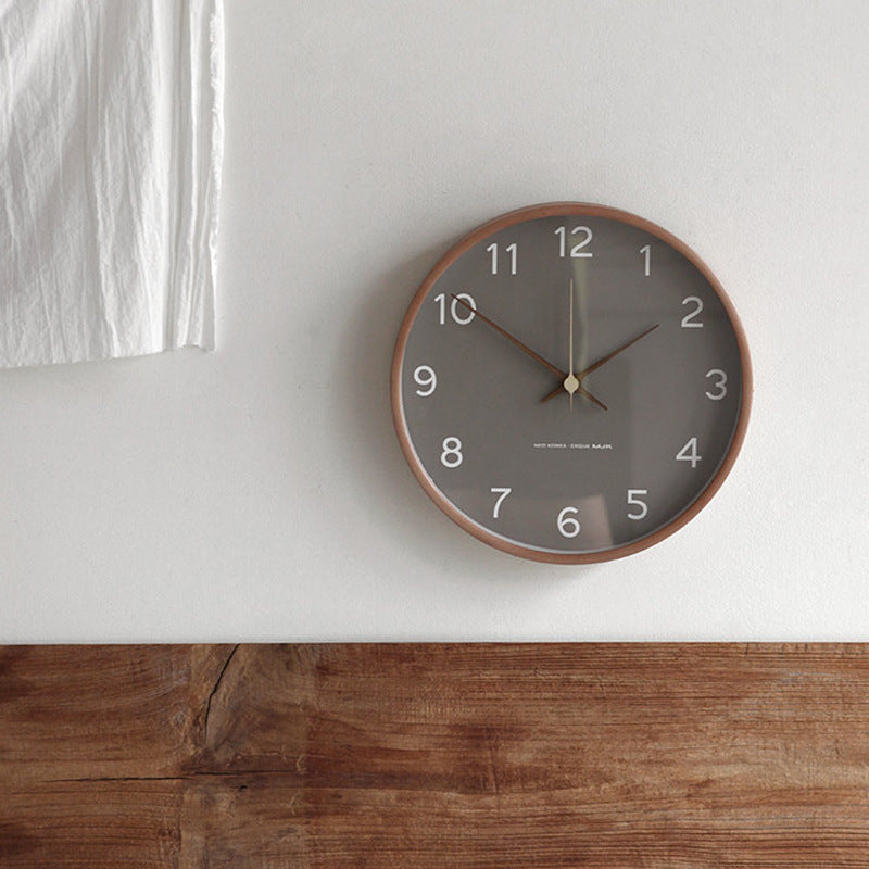 Reloj analógico de madera con decoración de pared para el hogar