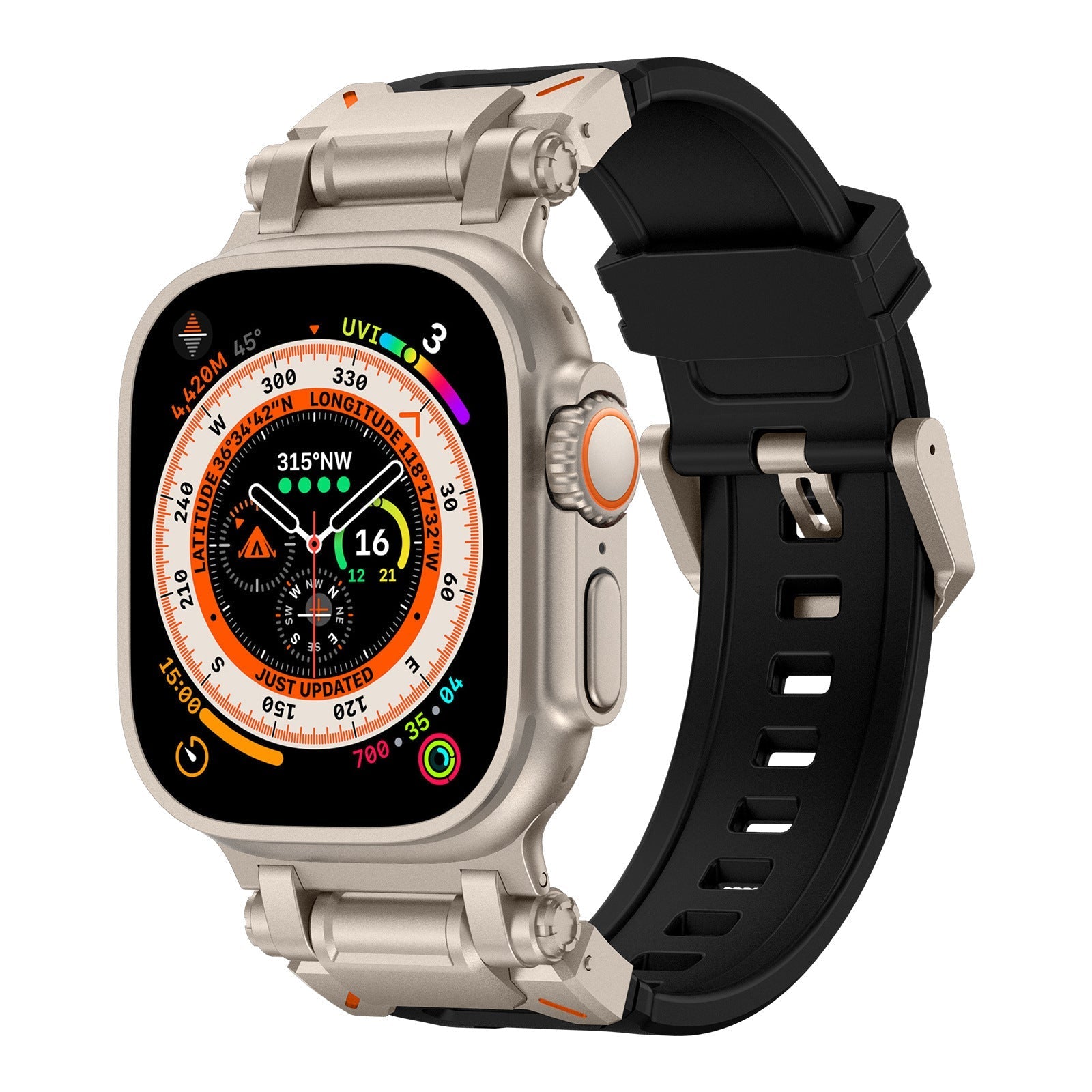 Bracciale in silicone Explorer per Apple Watch