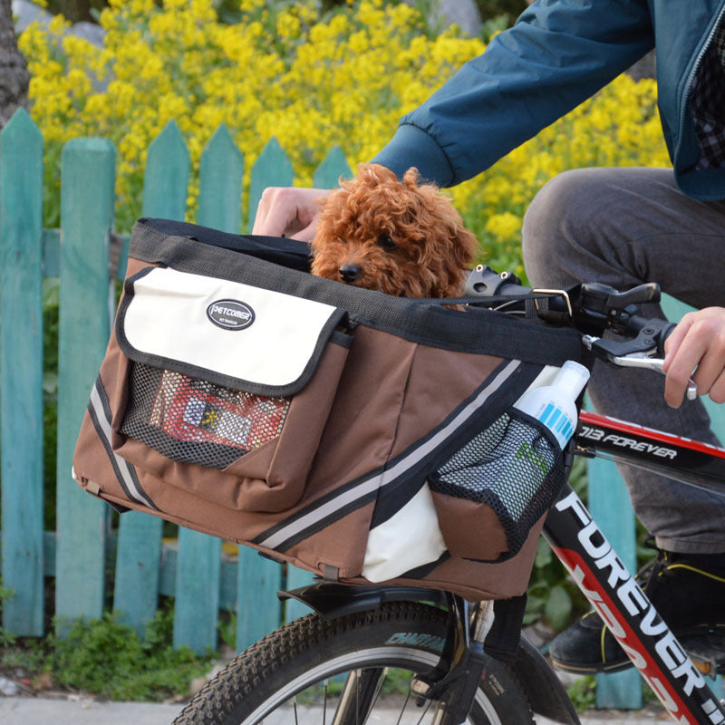 RideEase Removable Pet Bicycle Carrier & Basket