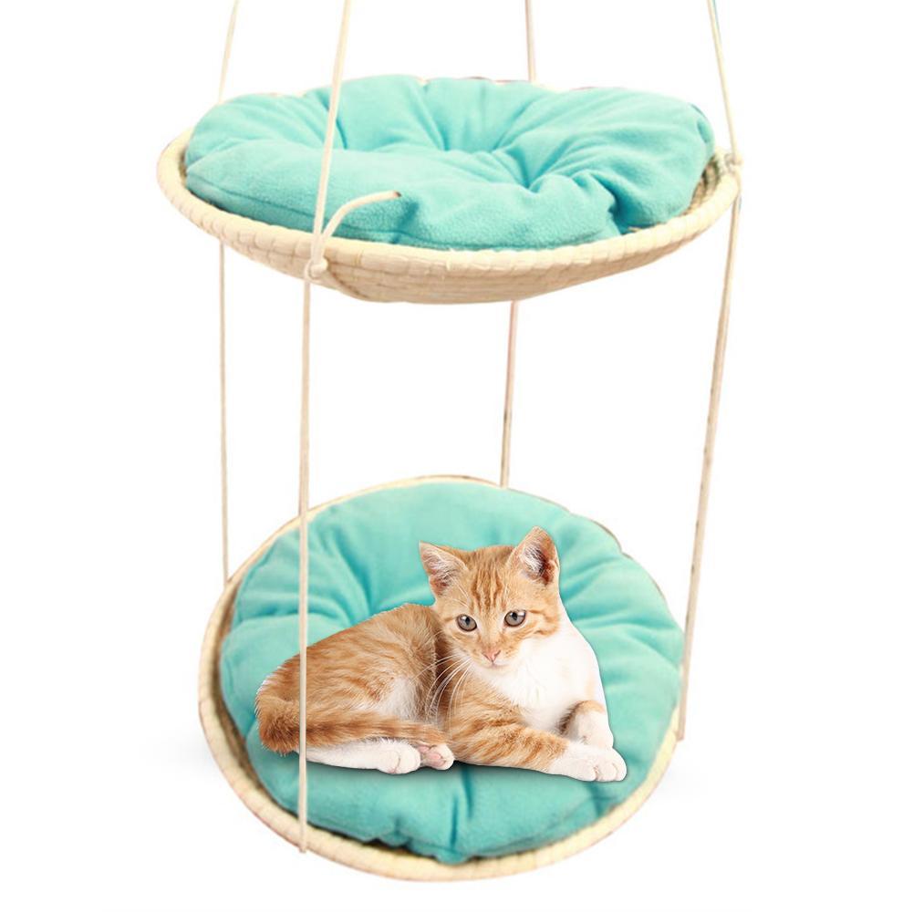 Straw Haven: Hanging Cat Hammock Nest