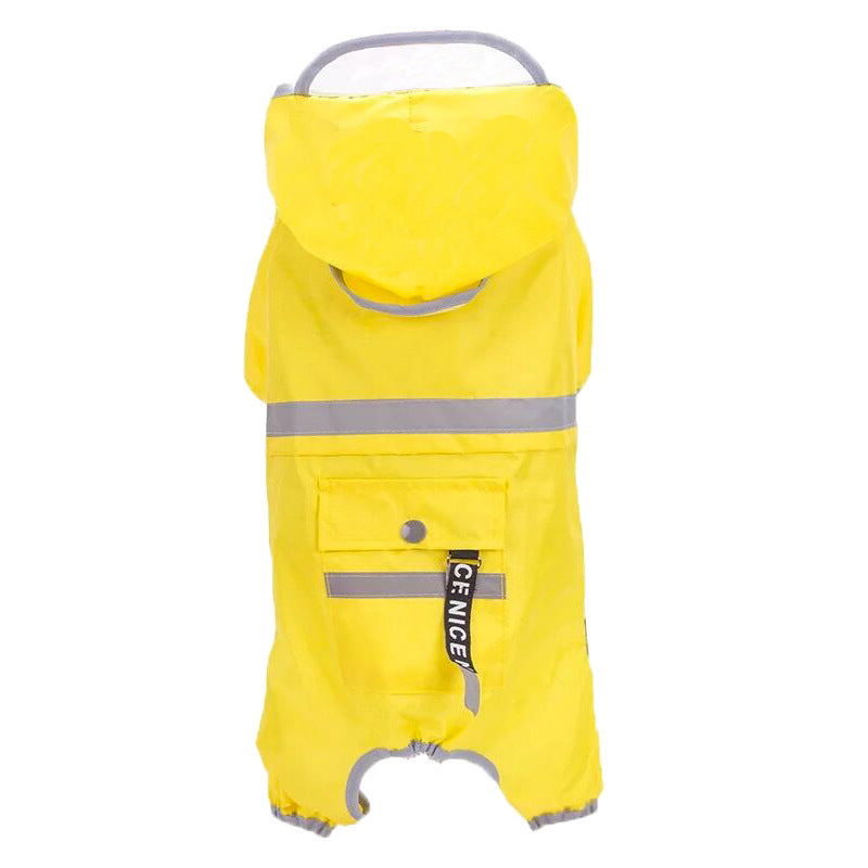 Puddle-Proof Four-Legged Pet Raincoat