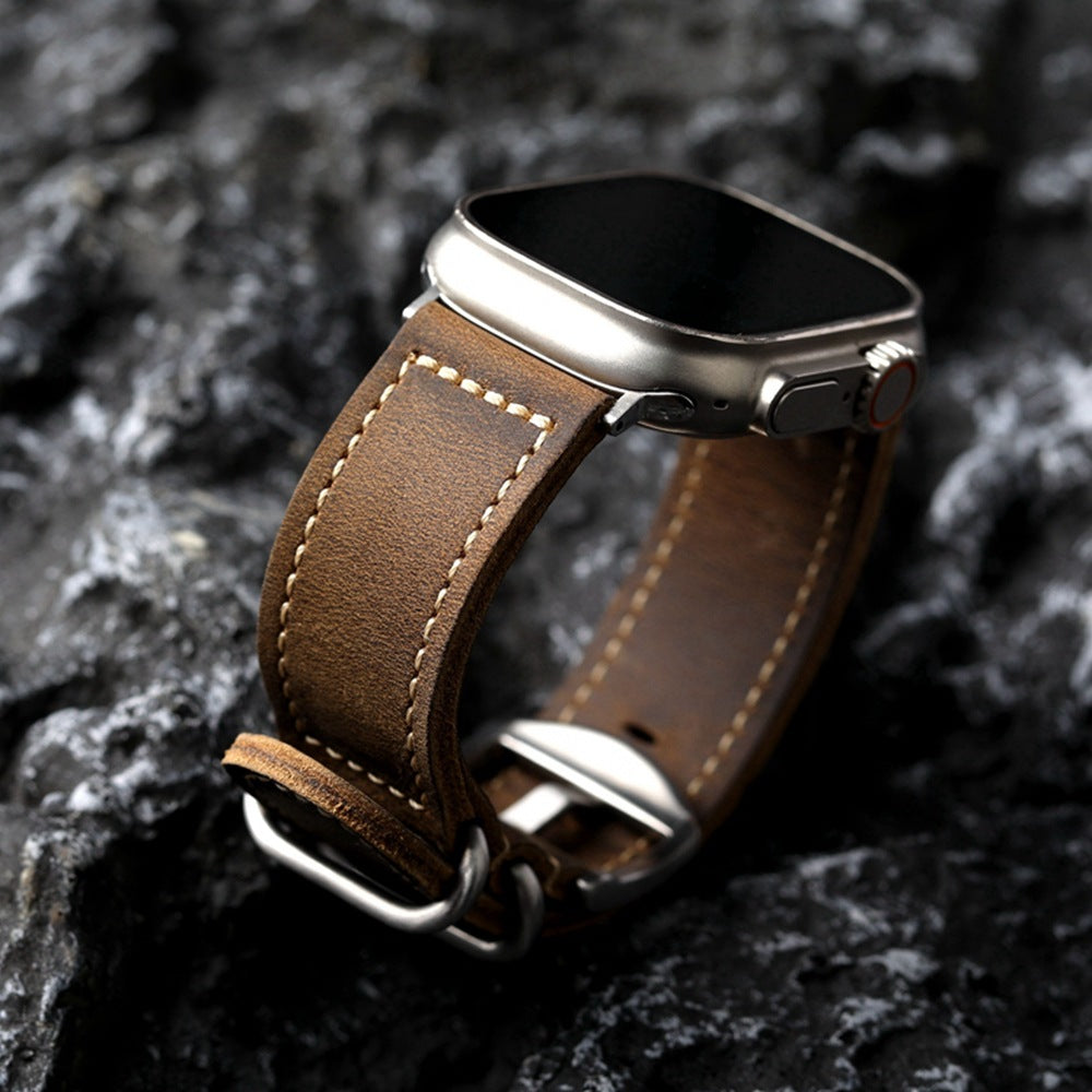 Vintage  Handmade Leather strap For Apple Watch