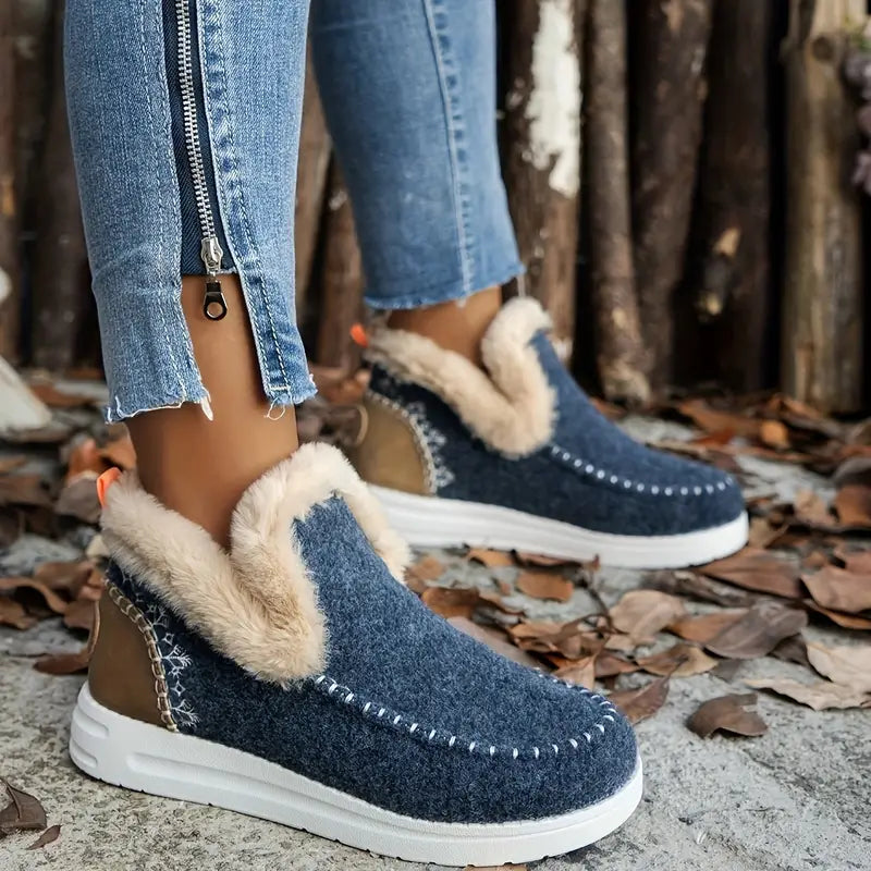 Botas de Tornozelo Forradas a Fleece Confortáveis