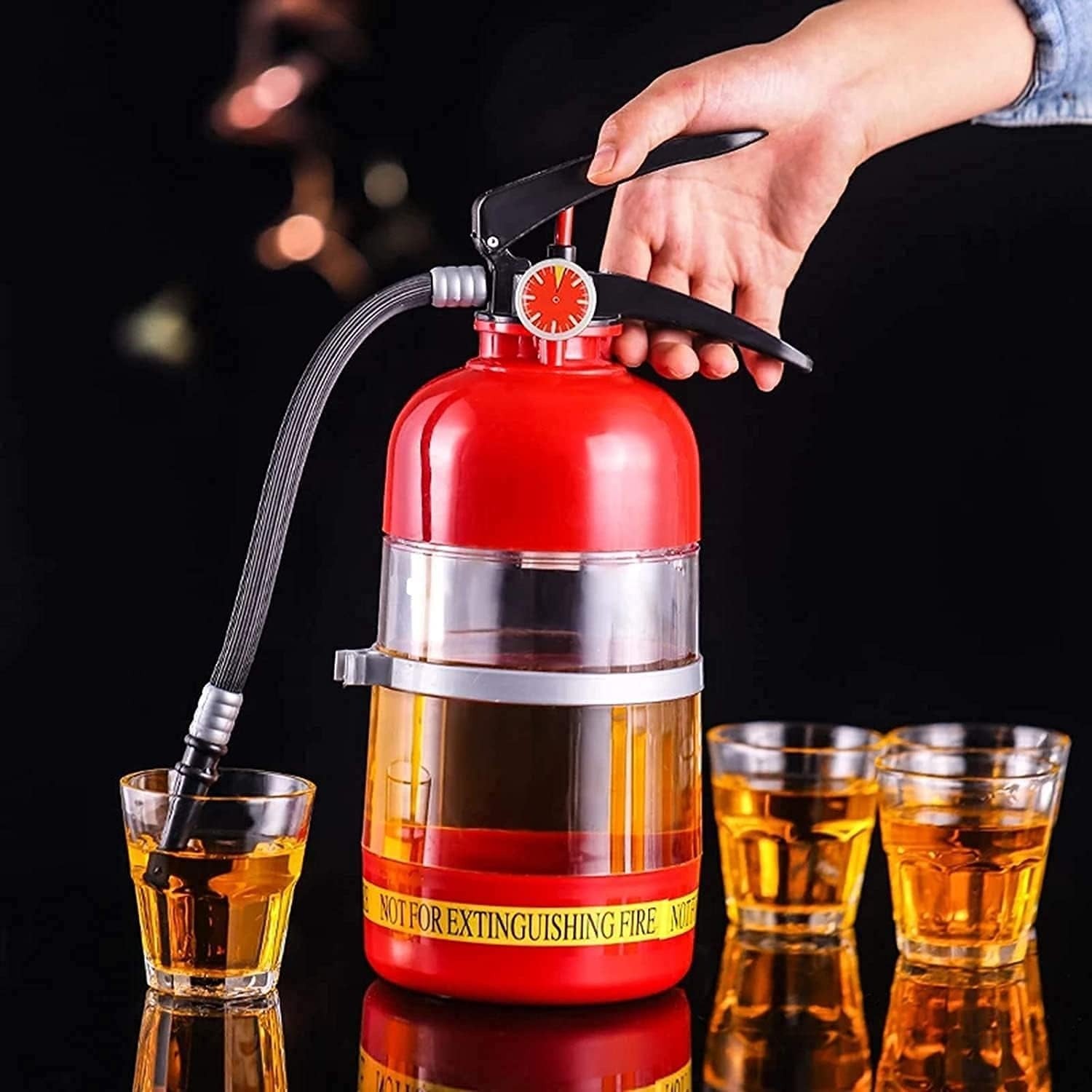 Dispensador de bebidas con extintor de incendios