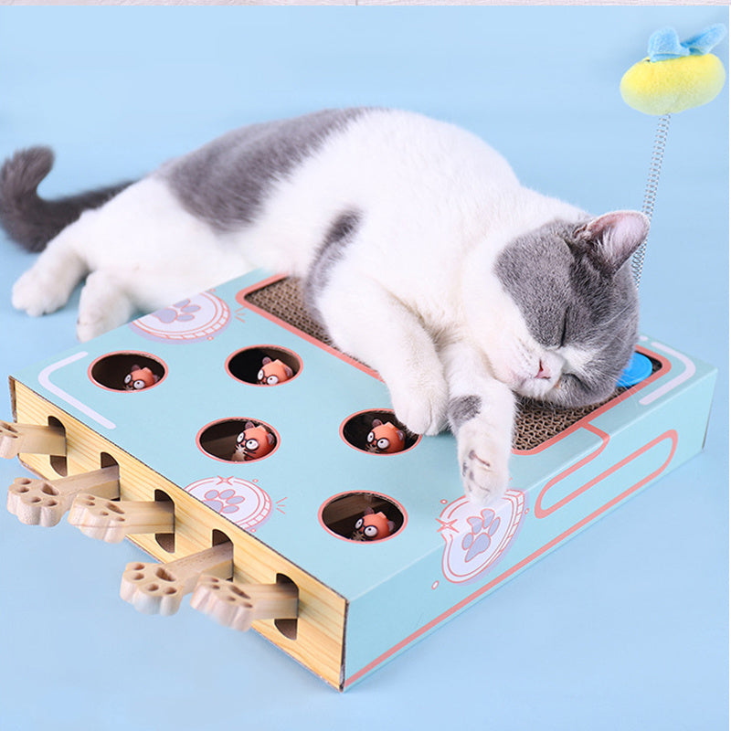 Whisker Whack: juguete interactivo para gatos y topos