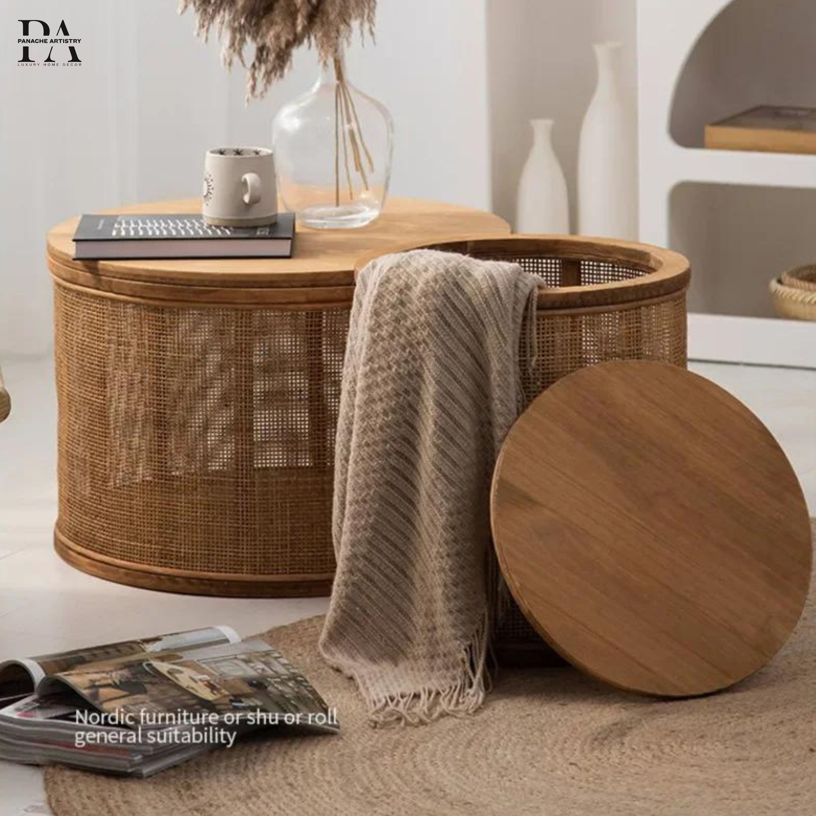 A Mesa de Café em Rattan Wicker Muse