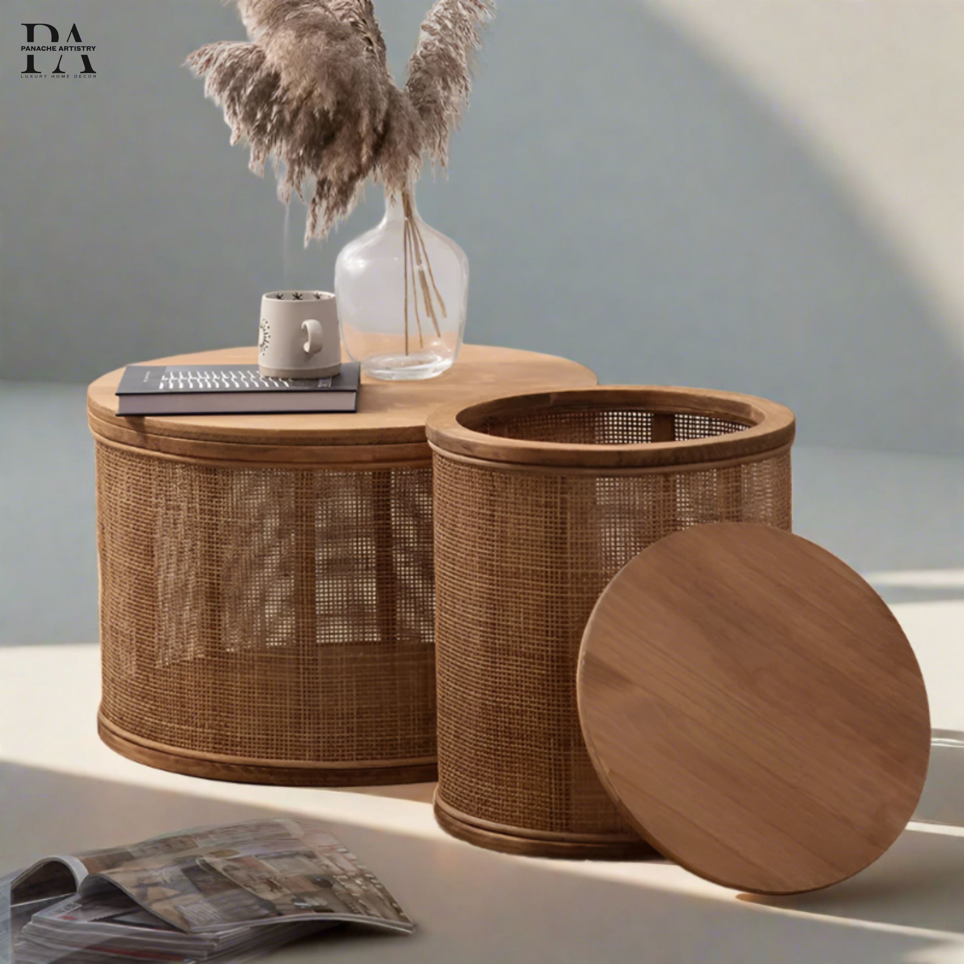 A Mesa de Café em Rattan Wicker Muse