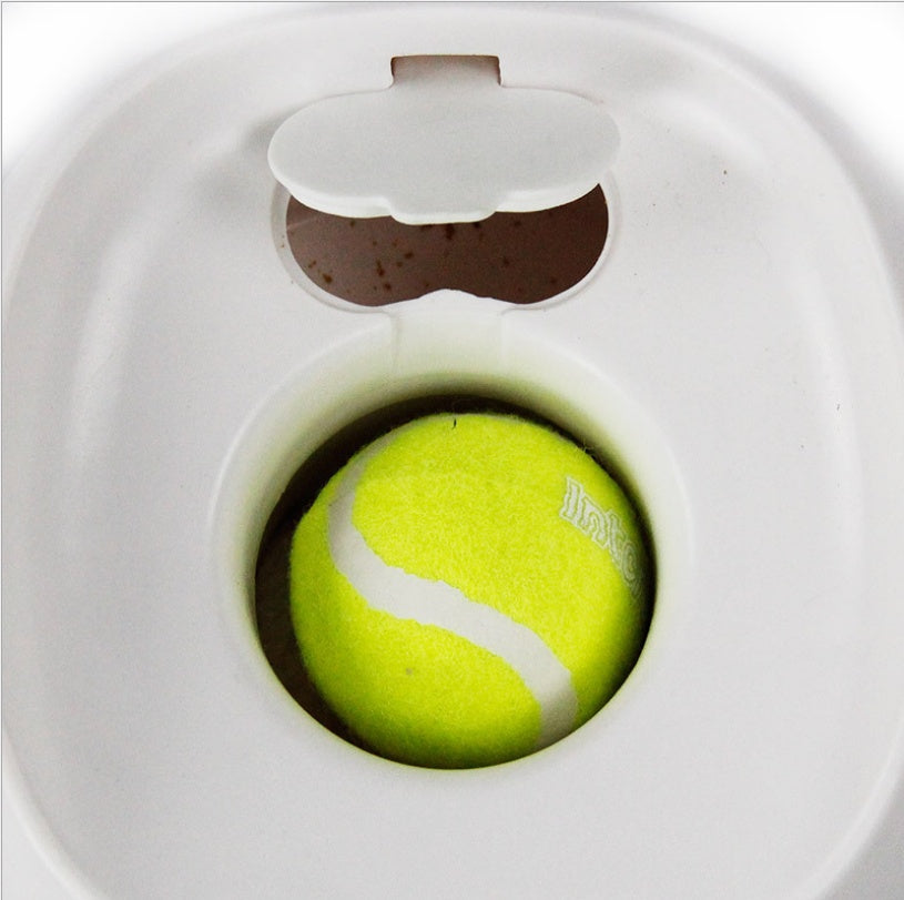 Lanceur Fetch & Treat : lanceur de balle de tennis pour chien avec distributeur de friandises