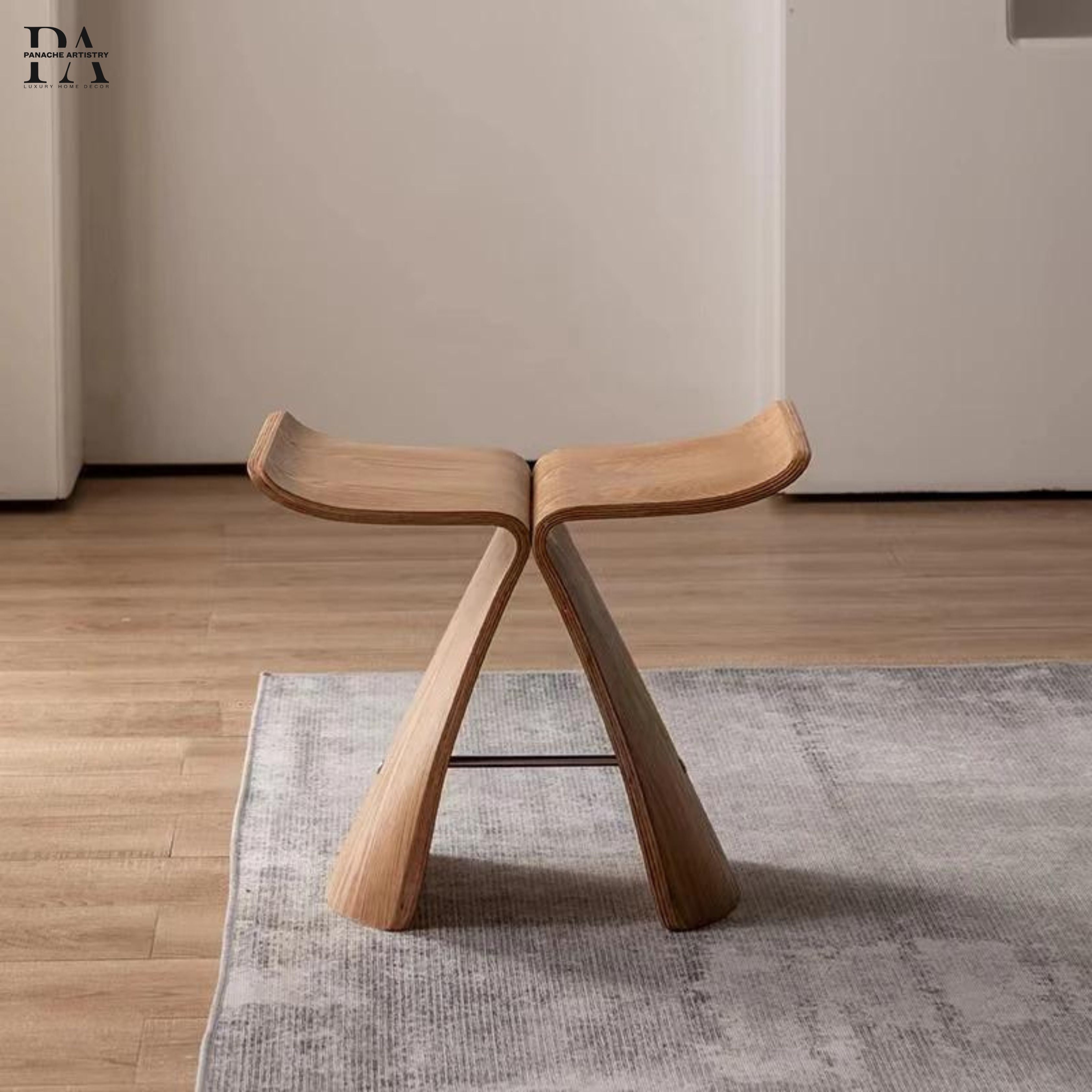 Tranquility Curve Wooden Side Table