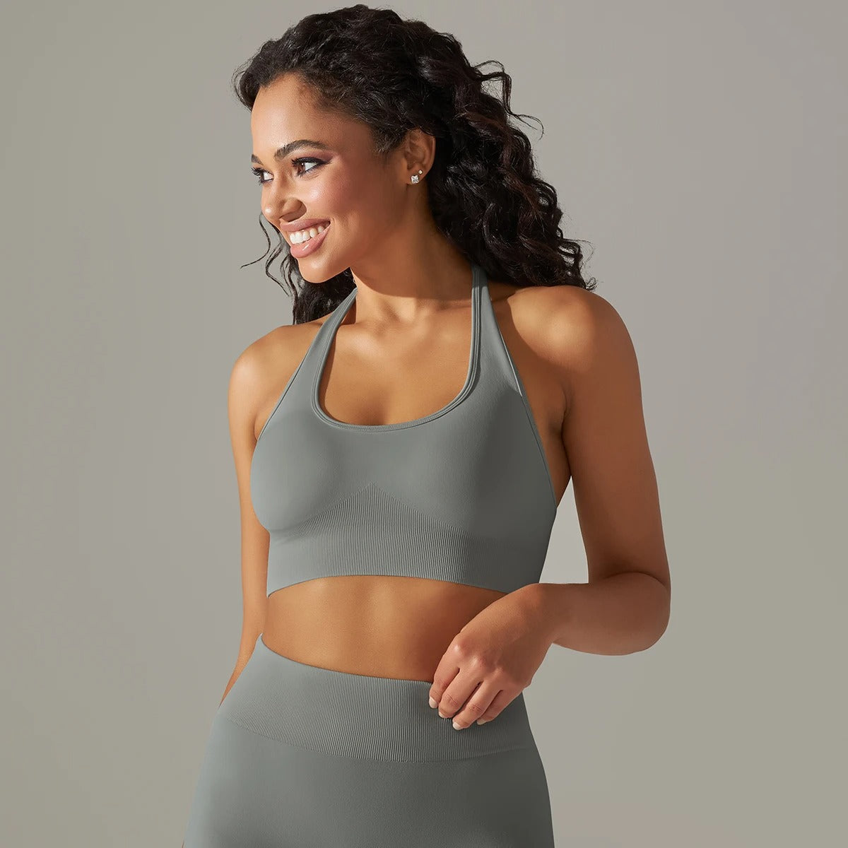 Halterneck High-Impact Support Sports Bra