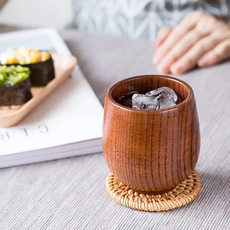 Taza de Té de Madera Hecha a Mano