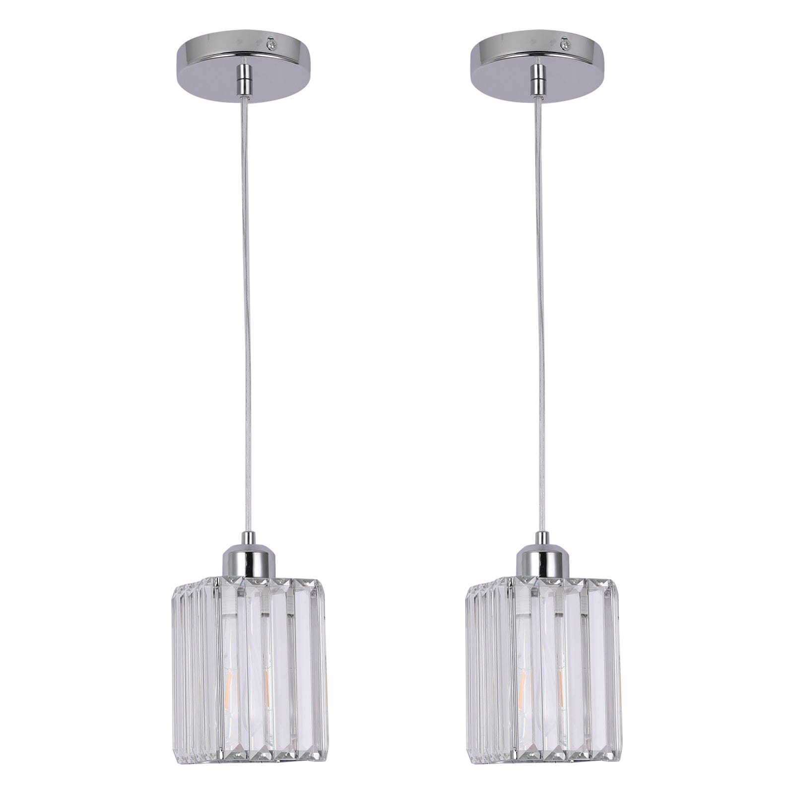 Lustre en verre cristal moderne