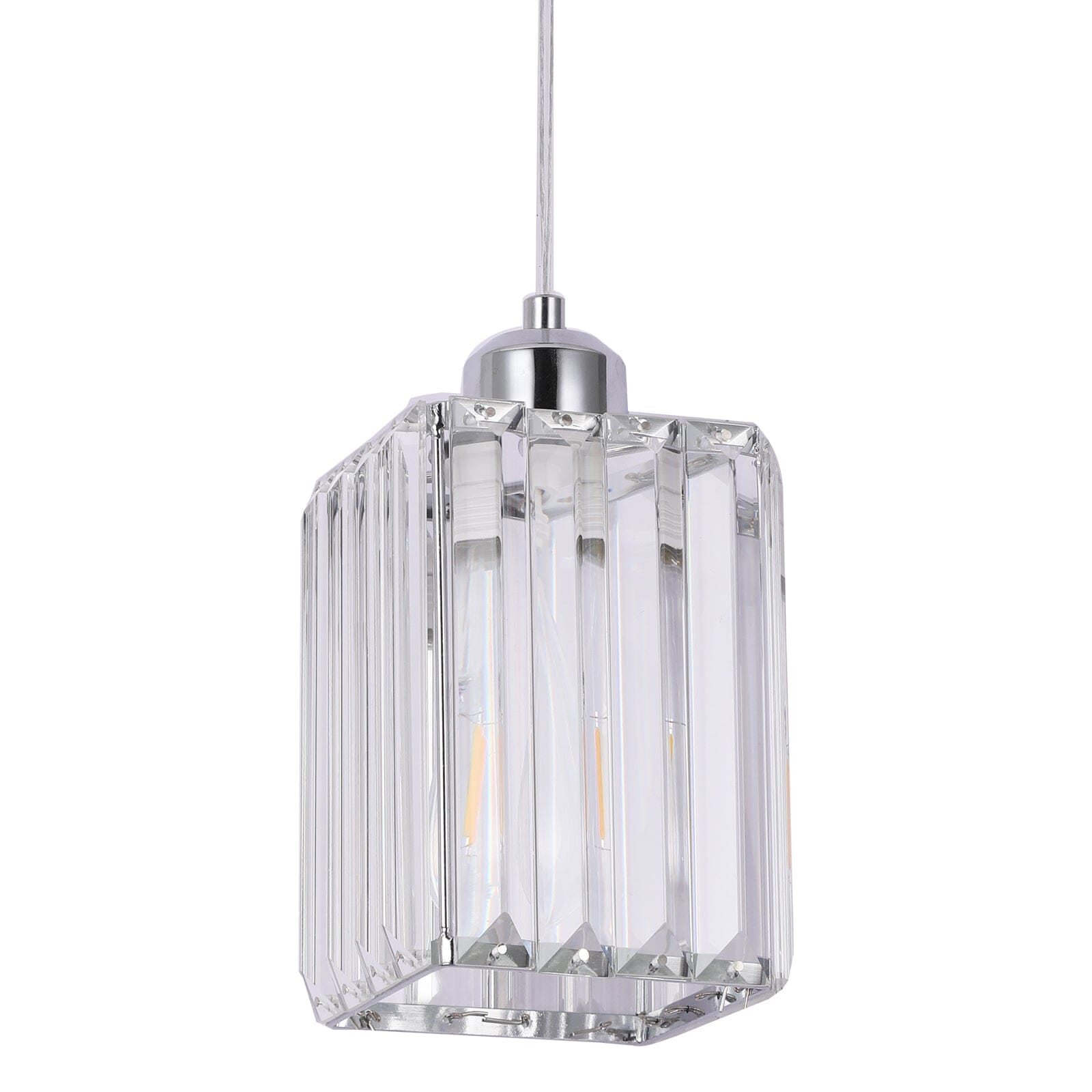 Lustre en verre cristal moderne