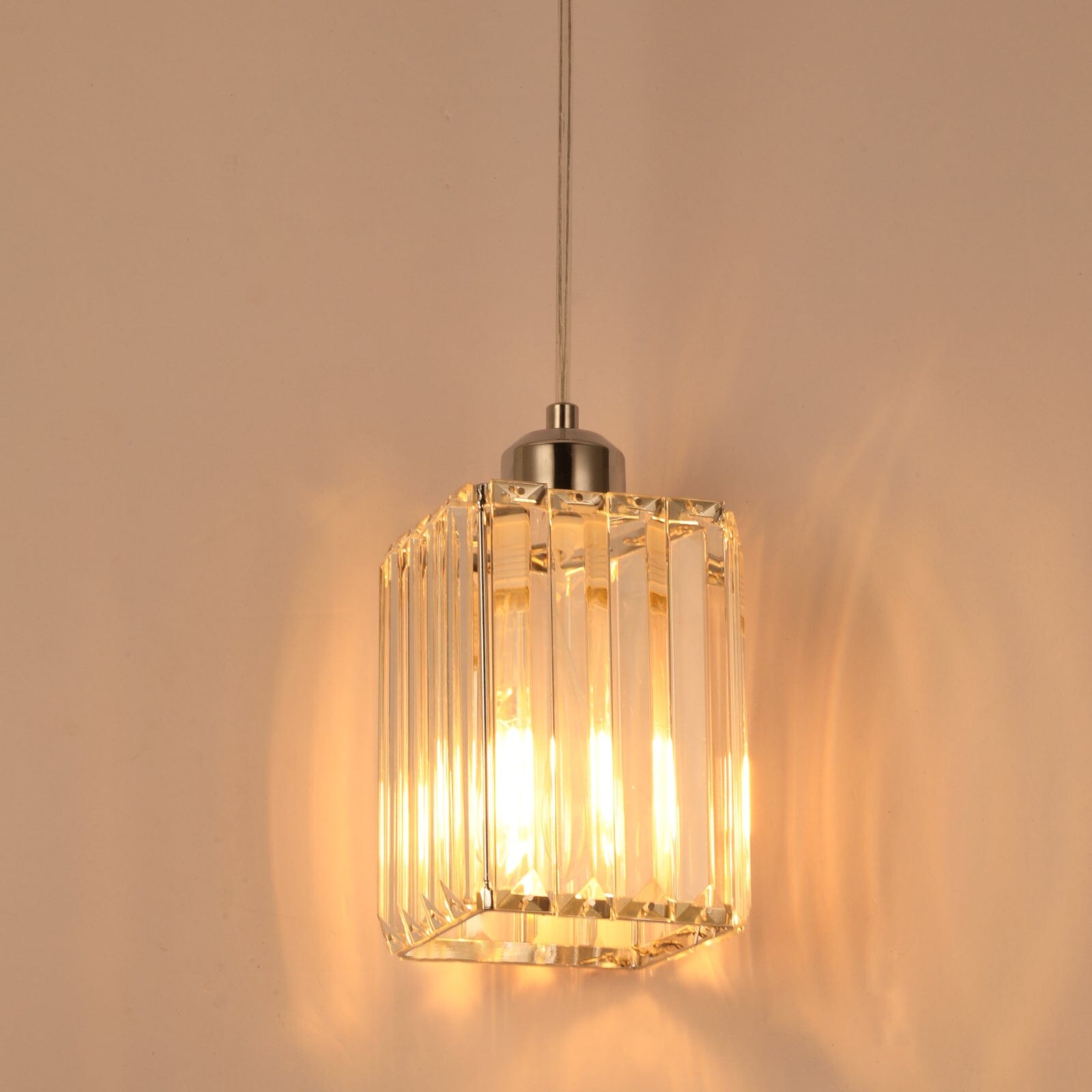 Lustre en verre cristal moderne