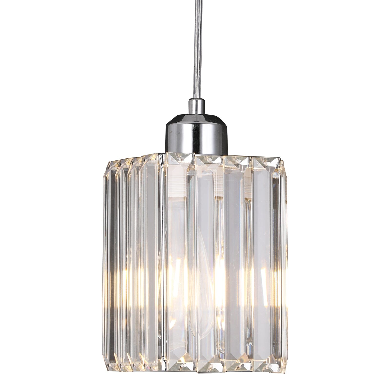 Lustre en verre cristal moderne