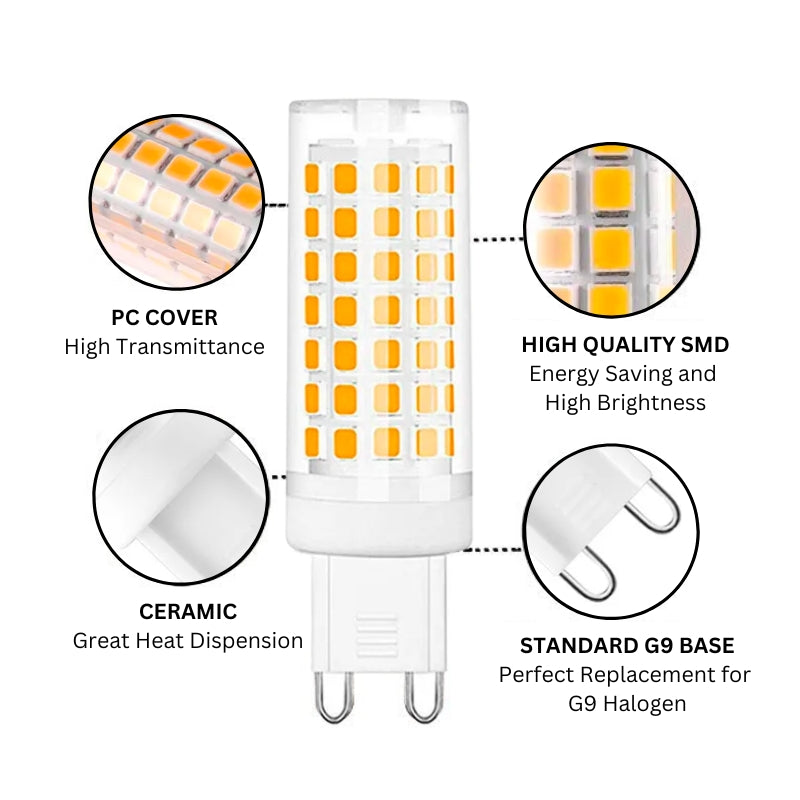 G9 LED-lampor 6W 690lm