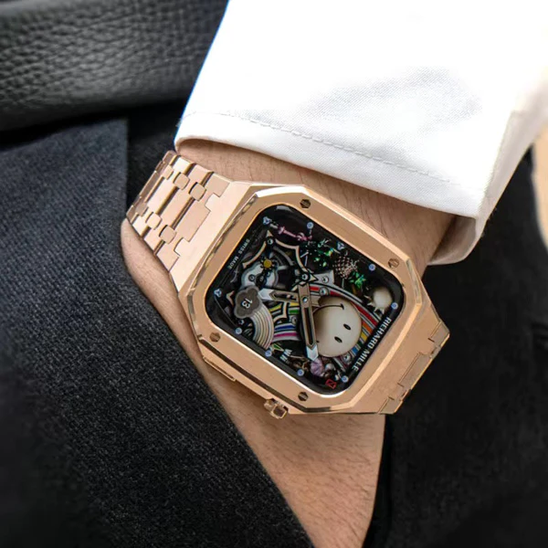 Conjunto de Fundas de Metal Pulido AP para Apple Watch