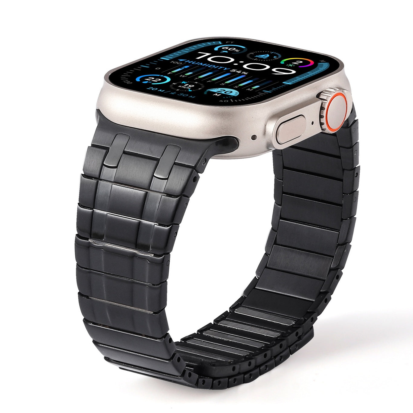 Bande magnétique en acier inoxydable givré AP pour Apple Watch