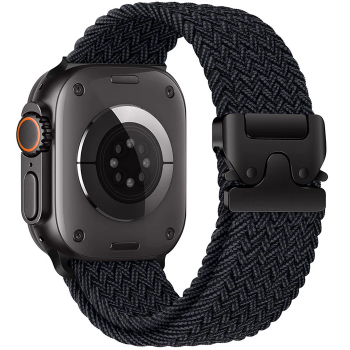 Correa de reloj de hebilla de paracaídas de nylon elástico adecuada para todas las series de Apple