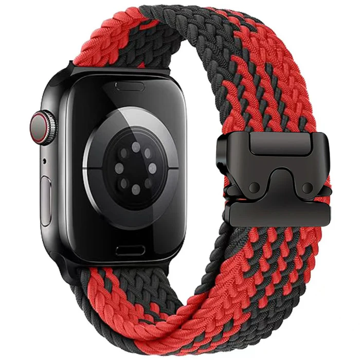 Correa de reloj de hebilla de paracaídas de nylon elástico adecuada para todas las series de Apple