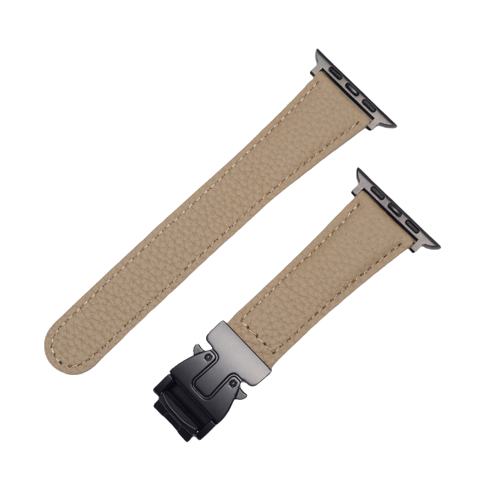 Bracelet en cuir avec boucle magnétique pour Apple Watch