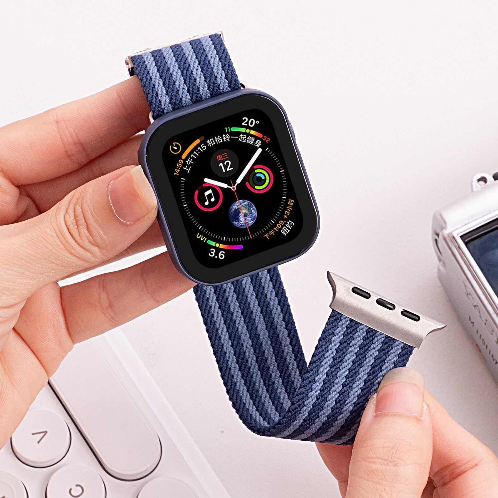 Bracelet en nylon tressé pour Apple Watch