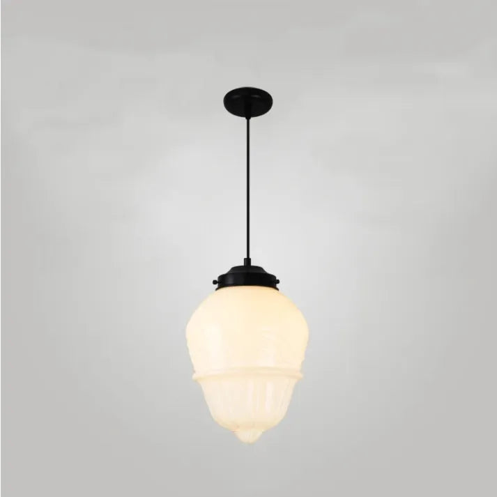 VintageGlow – Geometric Pendant Lamp in Matte Glass