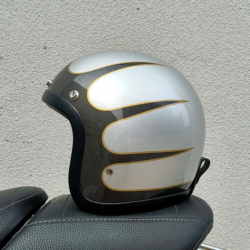 Casco moto vintage a basso profilo - Omologato DOT ed ECE