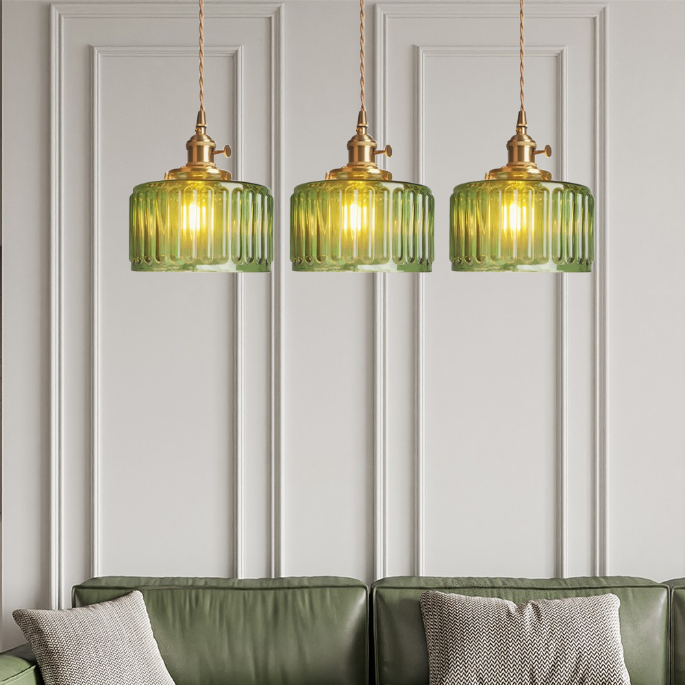 Stunning Cylinder Glass Pendant Light