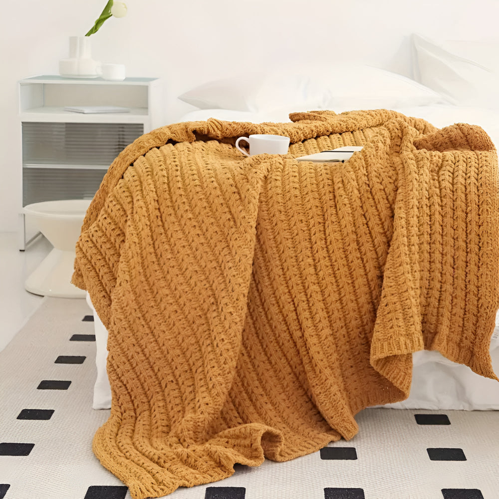 Vintage Chunky Knit Blanket