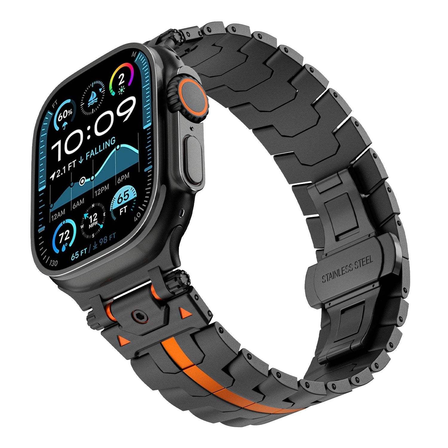 Bracelet en métal Mech Warrior pour Apple Watch