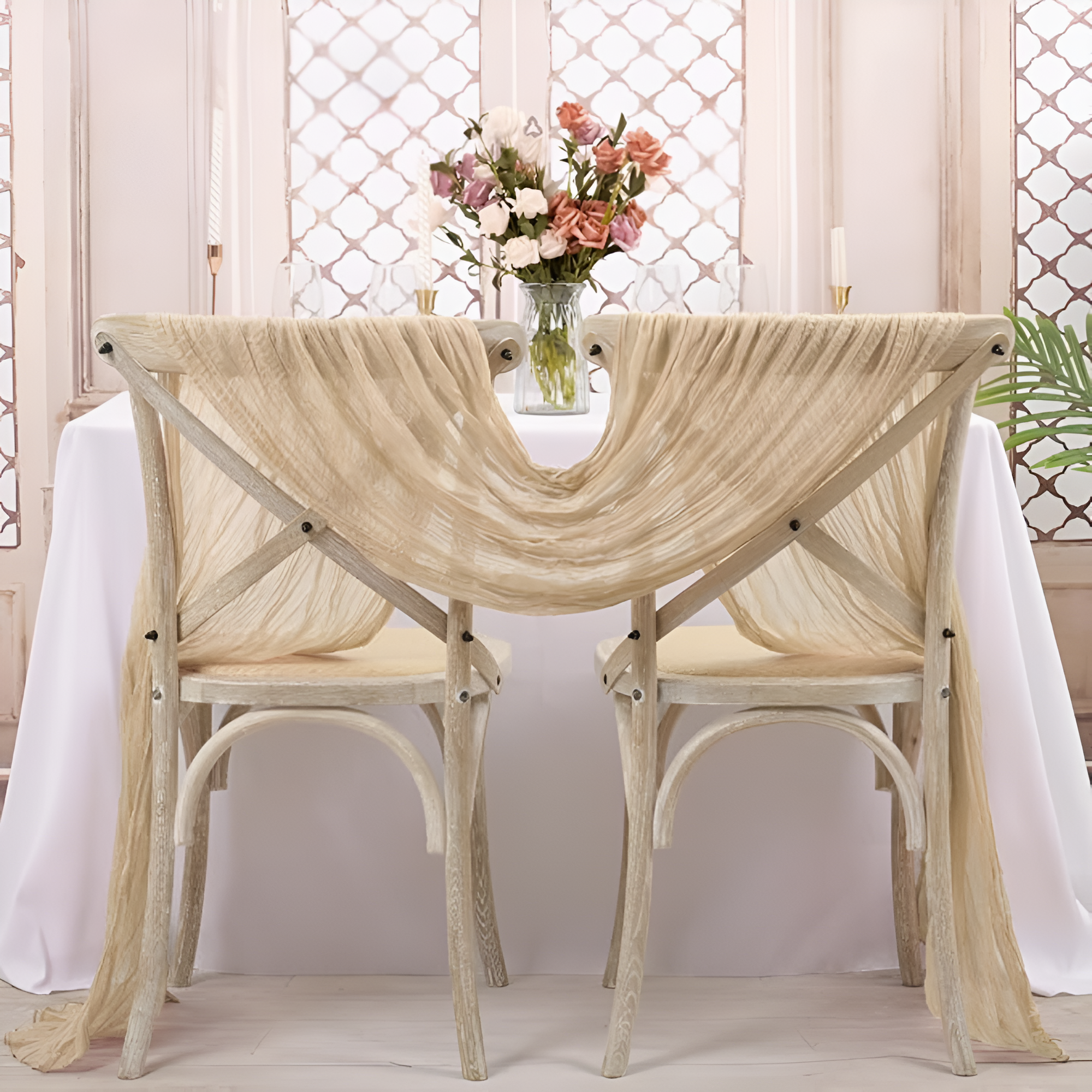 Cheesecloth Flowy Table Runner | 10 Pcs Set