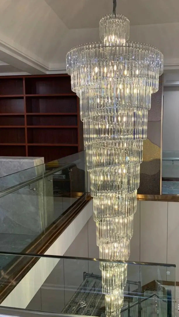 Eustone Spiral Crystal Chandelier