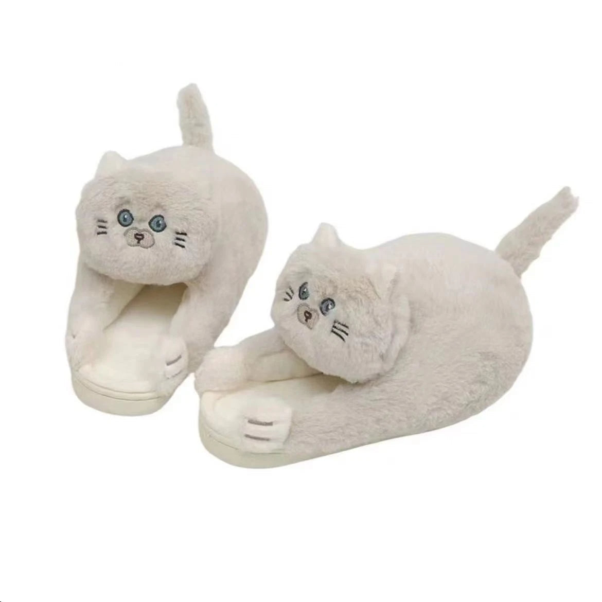 Pantuflas de peluche de gato FelineFuzz