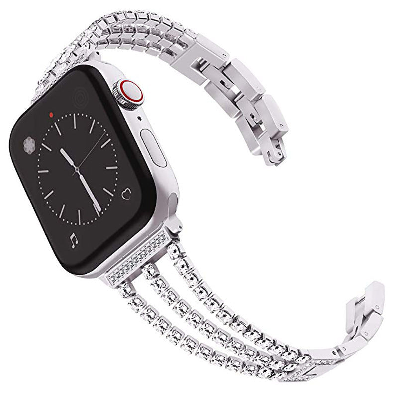 Náramek s diamantovým odkazem Bling pro Apple Watch