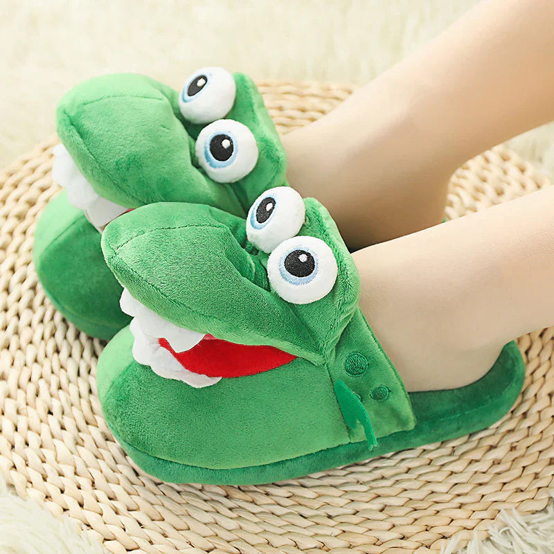 CrocSlips™ - 1 Paar lustige Krokodil-Slipper