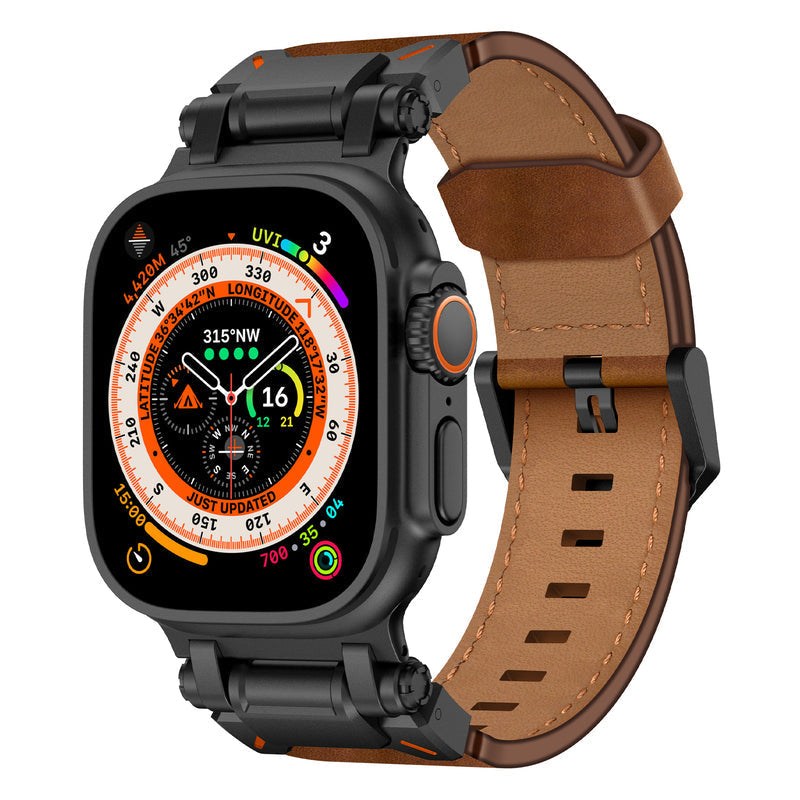 Bracelet en cuir Crazy Horse Explorer pour Apple Watch