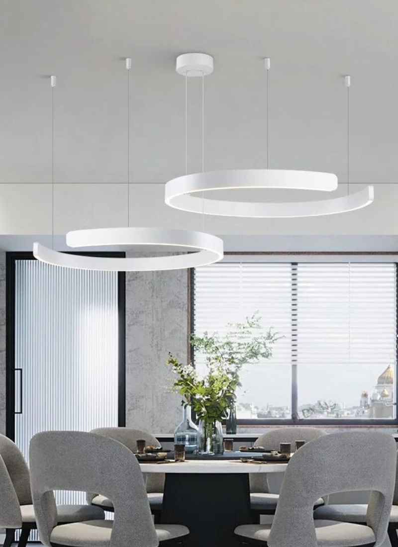 NordicGlow - Lustre LED rond pour salon