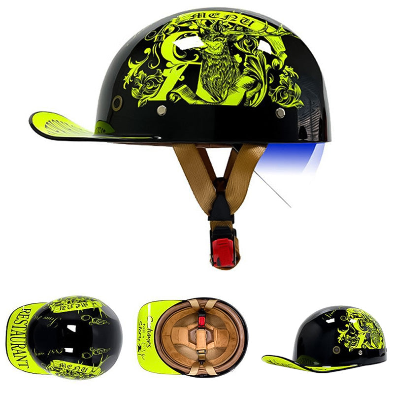 Casque de baseball pour moto - approuvé DOT