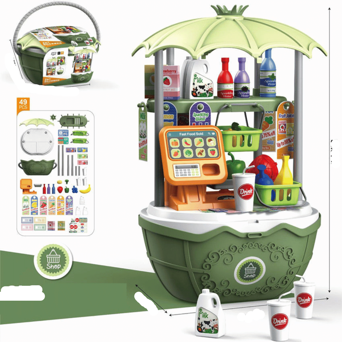 Candy Cart™ - ijscowagen voor kinderen - rollenspel