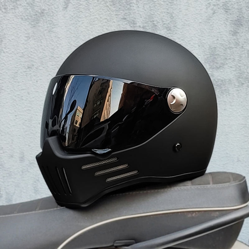 Full Face Cruiser Motorcycle Helmet | Dark Visor - DOT & ECE Approved