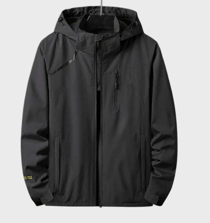 Karl - wind- and waterproof jacket with hood, suitable for outdoor activities