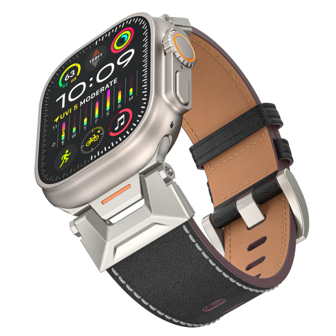 Mecha läderband för Apple Watch